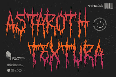 Astaroth Textura | Black Metal Font band font blackmetal font dark death metal font display font ghost font halloween font horror font punk rock font rock font streatwear font t shrit font underground font