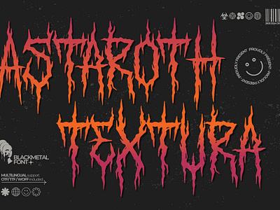 Astaroth Textura | Black Metal Font band font blackmetal font dark death metal font display font ghost font halloween font horror font punk rock font rock font streatwear font t shrit font underground font