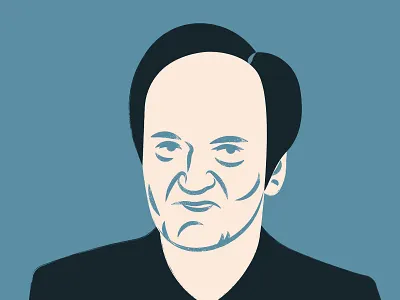 Quentin Tarantino character character design cinema digital art digital illustration digitalart editorial editorial art editorial illustration film graphic art graphic design illustration movie portrait portrait art portrait illustration print quentin tarantino vector