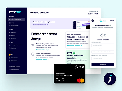Jump — Open banking card dashboard data design finance jump open product ui ux