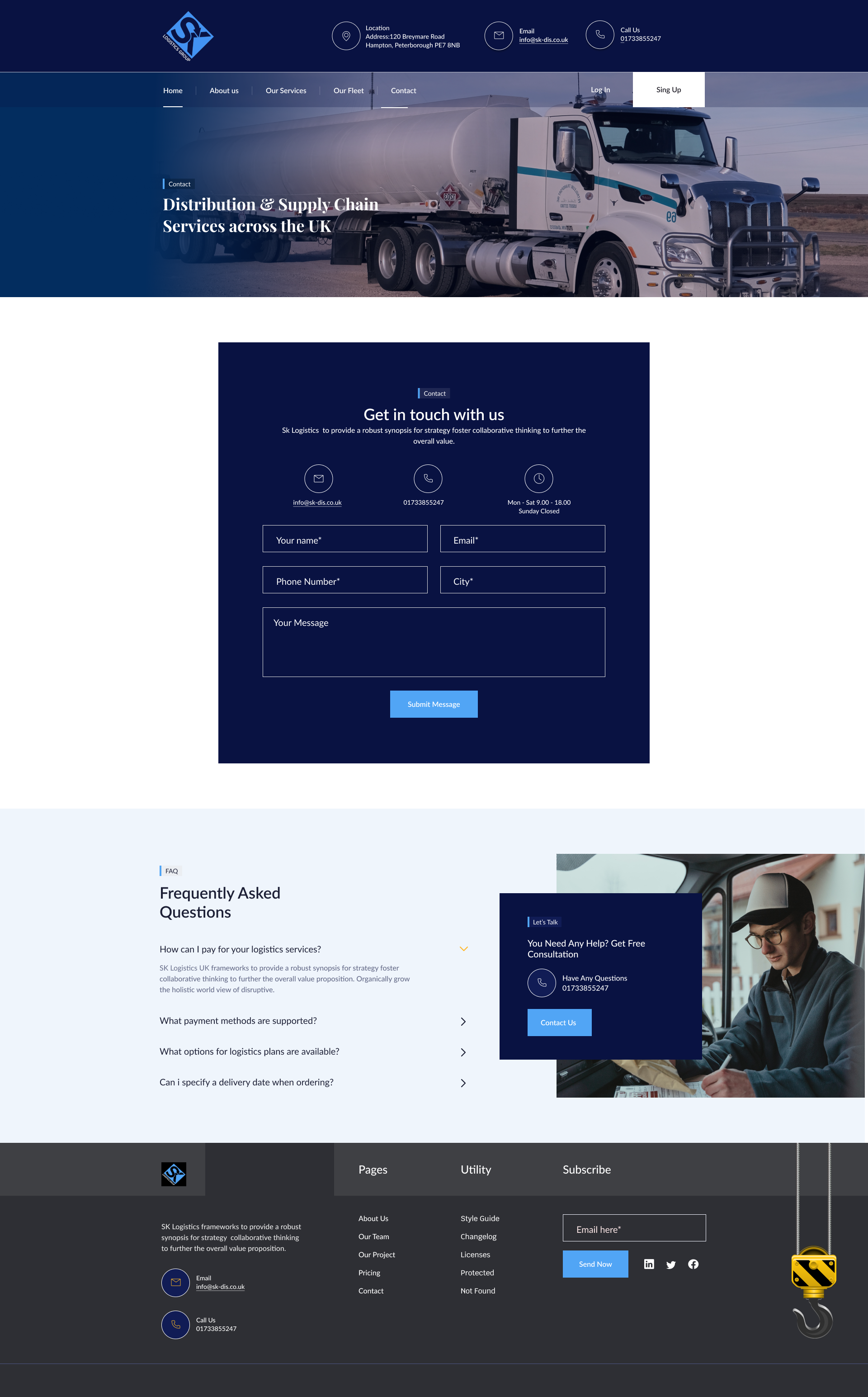 Example of Distribution And Supply Chain Services