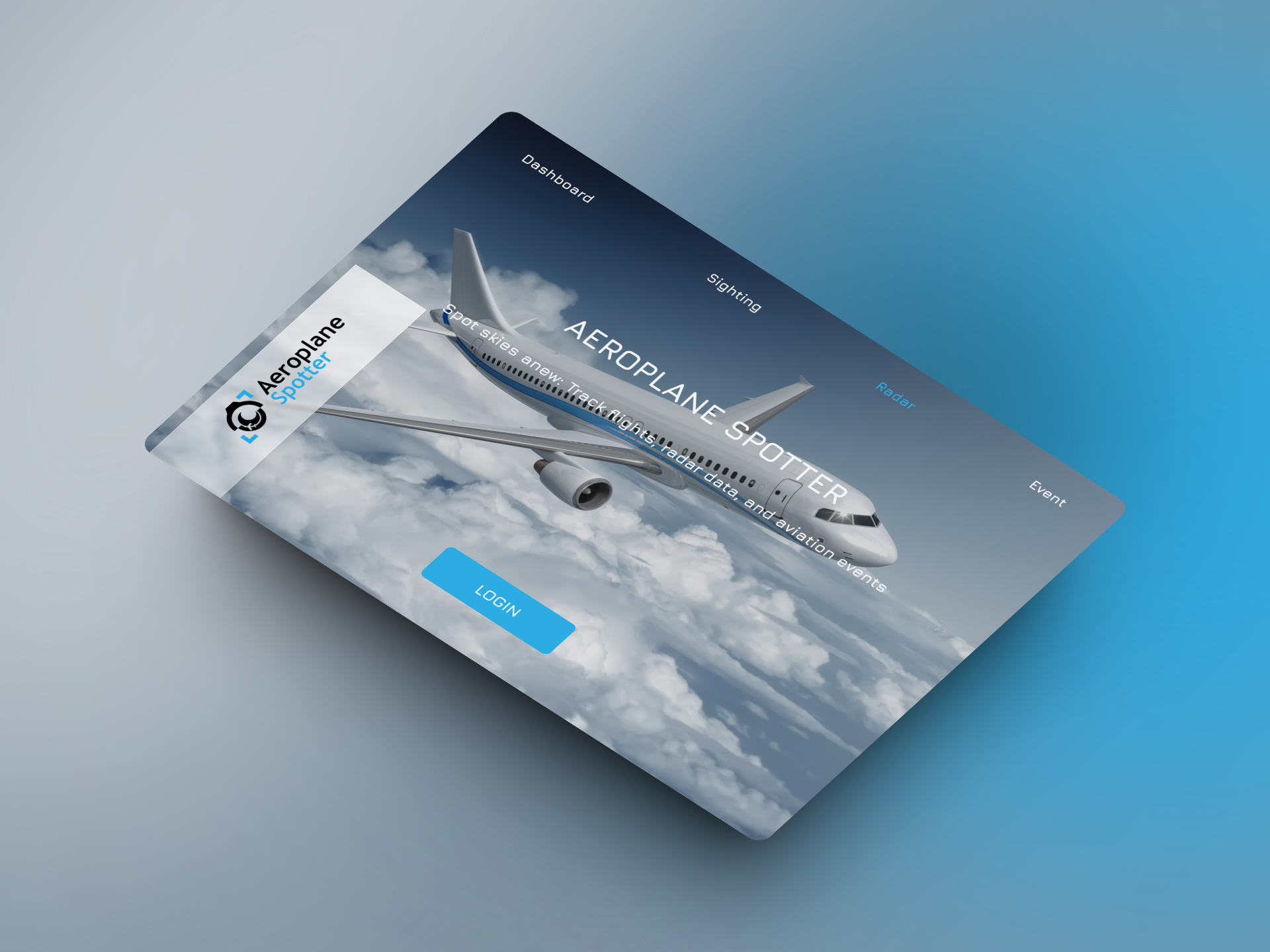 Aviation spotter Web and mobile app design figma landing page mobile app mobile ui ui uiux user experience user interface web app web app design website design