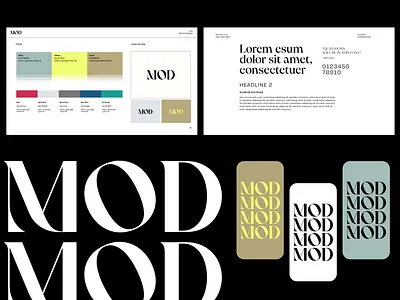 Mod Talent Brand Guide black brand branding design designer gold graphic design guide icon identity logo luxury mark mod neon serif typography vector visual white