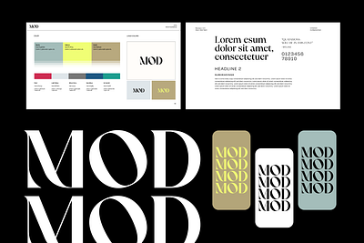 Mod Talent Brand Guide black brand branding design designer gold graphic design guide icon identity logo luxury mark mod neon serif typography vector visual white