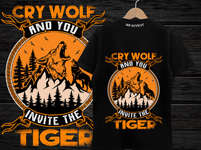 Custom T-Shirt Design. graphic design retro t shirt t shirt design trending typography vintage wolf wolve