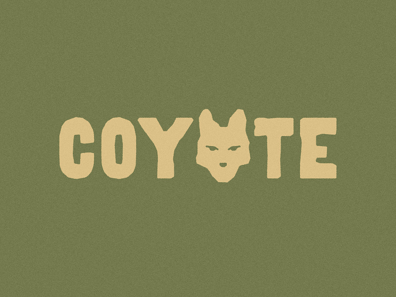 Unused - Coyote Logo arizona brand identity branding coyote desert handdrawn logo logo mark minimal southwestern texas unused western wordmark