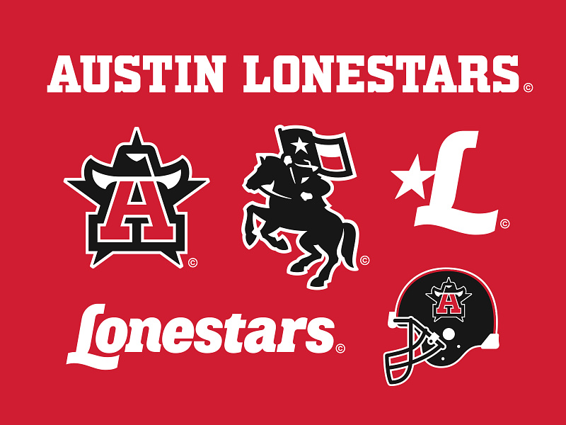 15/32 – Austin Lonestars austin branding cowboy design flash sheet football graphic design illustration logo lonestars sports sports branding texas typography