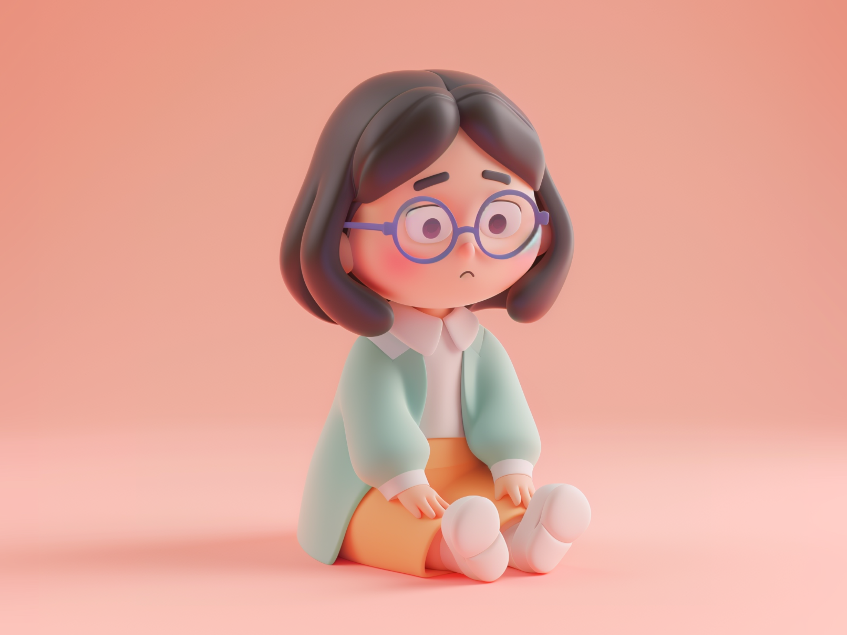 Cartoon of a Sad Girl Sitting Alone 3d 3d blender 3d cartoon 3d design 3d designer 3d girl 3d girl alone 3d girl cartoon 3d illustration 3d sad art 3d sad character 3d sad girl character design design fiverr gerdoo graphic design sad 3d character sad 3d girl sad 3d render