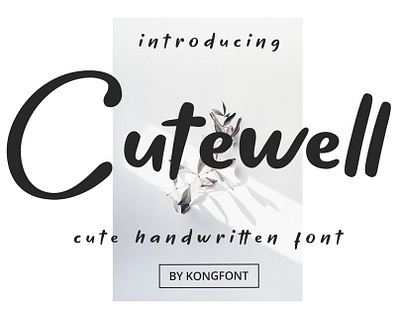 Cutewell Modern Handwritten Font branding design font handwritten illustration italic logotype script typeface ui