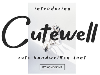 Cutewell Modern Handwritten Font branding design font handwritten illustration italic logotype script typeface ui