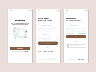 Mobile App - Sign Up & Log In Page app login mobile app mobile application register ui ui design ux ux design