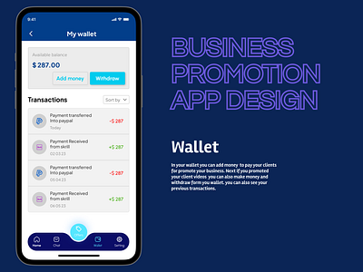 My wallet appdesign mobileapp mywallet ui uidesgn uxui visualdesign wallet walletmobileapp