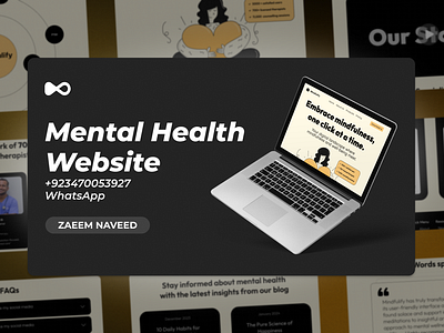 Mental Health Web App branding design development figma health landing page marketing mental mental health uiux web app website