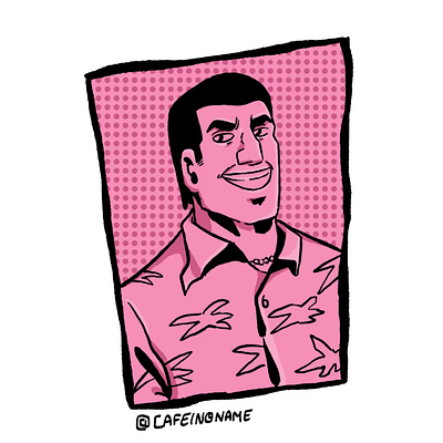 Tommy Vercetti - Illustration animation cartoon cel character character design character development comic comics gta halftstone illustration man manga motion portrait procreate texture