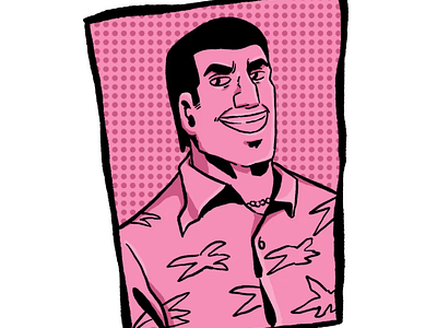 Tommy Vercetti - Illustration animation cartoon cel character character design character development comic comics gta halftstone illustration man manga motion portrait procreate texture