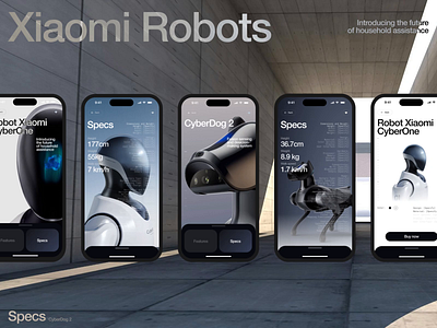 Xiaomi Robots app branding design mobile typography ui ux web