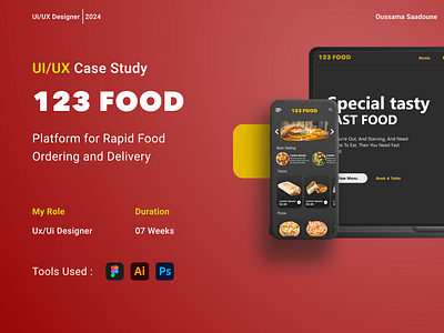 123 Food: The Future of Quick Food Ordering 123food application desktop fast food app fastfood figma illustrator photoshop ui user experience user interface ux website