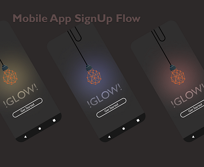 Mobile App SignUp Flow app design ui ux