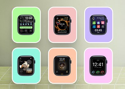 Personalized Apple Watch Interfaces figma design product design ui ui design uiux watch design