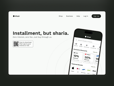 Sharia fintech landing page 🌙