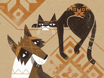 Villagers: Dog and Cat art cat character dog drawing gartman illustration slavic