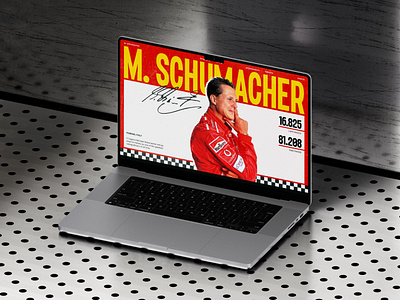 Landing page dedicated to Michael Schumacher landing landingpage ui ux uxui web webdesign webpage website websitedesign