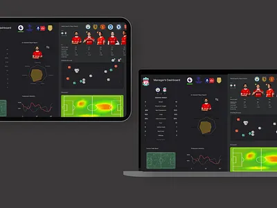 Football Manager Dashboard ai app application creative dashboard design desktop football manager soccer statistics ui ux