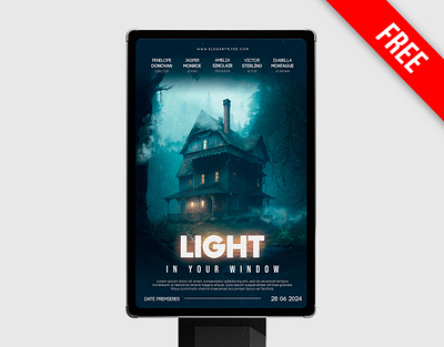 Free Movie Poster PSD Template branding design free free psd freebie illustration movie poster poster poster design psd psd poster