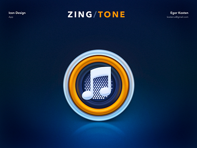 App Icon ZingTone app application branding design egoraz icon illustration logo music ringtone ui