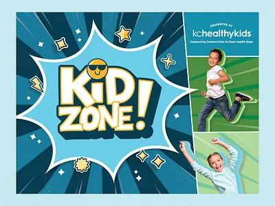 Large banner for KC Healthy Kids' Eat Local and Organic Expo banner design branding design graphic design hand lettering illustration typography vector