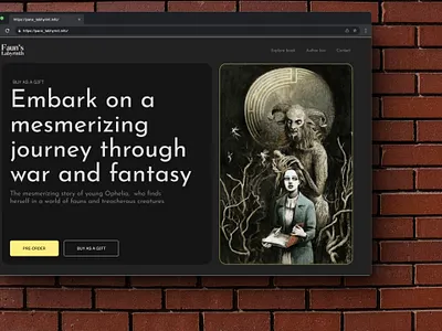Pan's labyrinth adaptive black black and yellow books dark theme inspiration ui ux webdesign website yellow