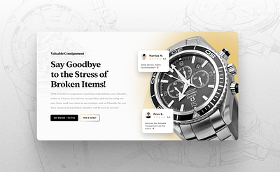 Get that fixed hero section repair ui watchmaker webdesign