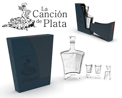 La Canción de Plata - Tequila Plata 3d 3d modeling alcohol alcohol bottle bottle design brand identity branding liquor packaging packaging design product design solidworks tequila webandmedia webandmedialb