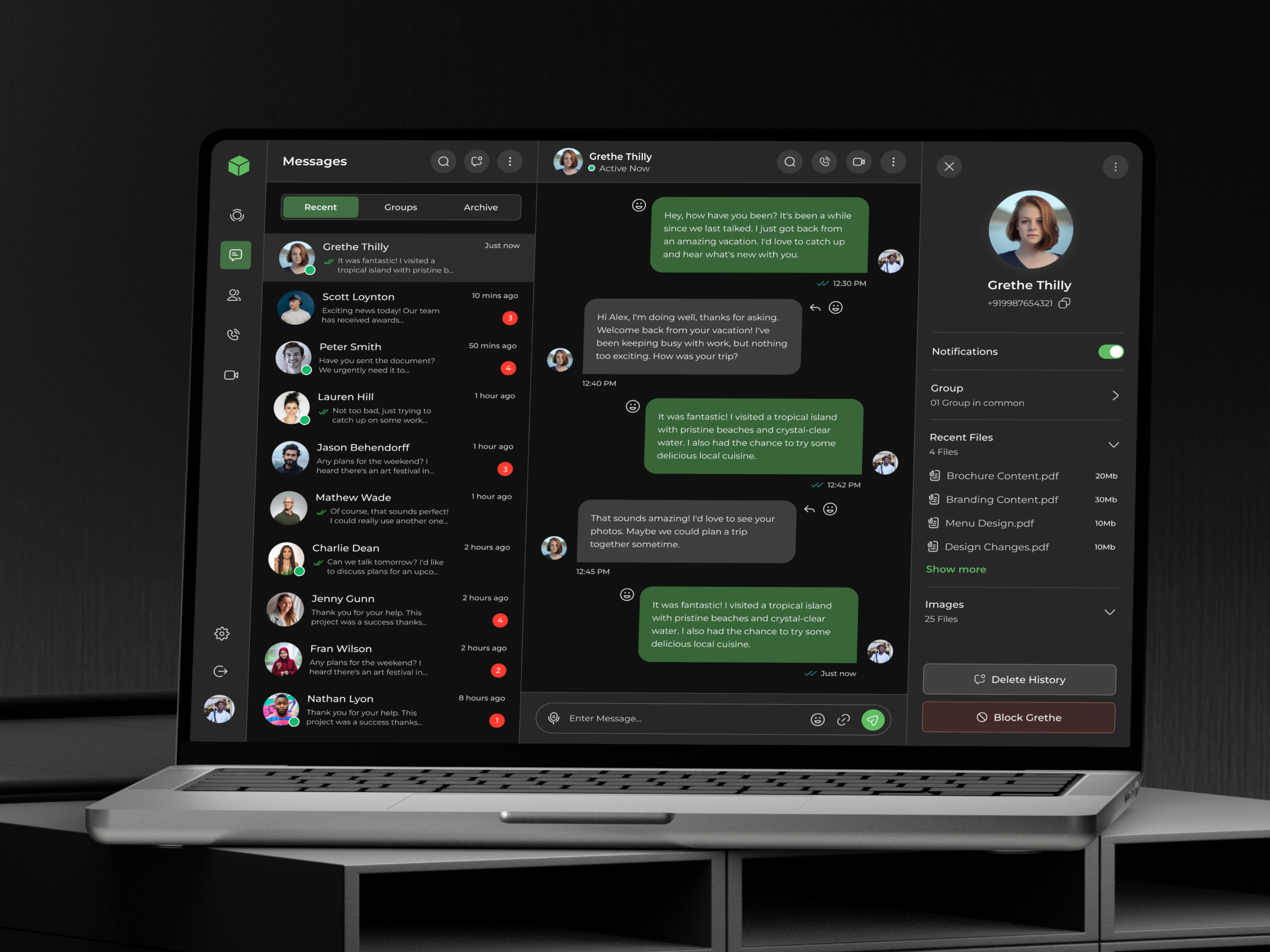 Minimal & Functional Chat Dashboard app application design chat app chat dashboard community conversation dark mode dashboard dashboard design design message dashboard messenger minimal product design ui ui design user interface ux design visual design web app design