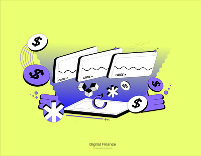 Illustration concept for a finance app adobe illustrator illustration isometric illustration