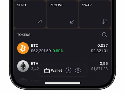 Crypto Wallet App UI Kit – Theme Switching with Design Tokens app crypto design design system figma ui ui kit ux wallet web3