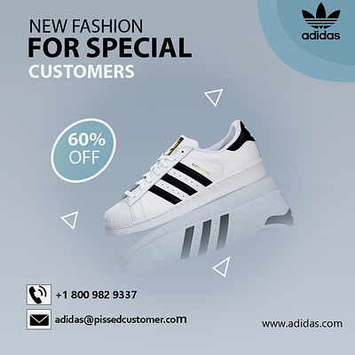 Poster of Adidas shoes branding graphic design poster