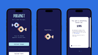 PhishNet branding design illustration logo mobile design typography ui ux