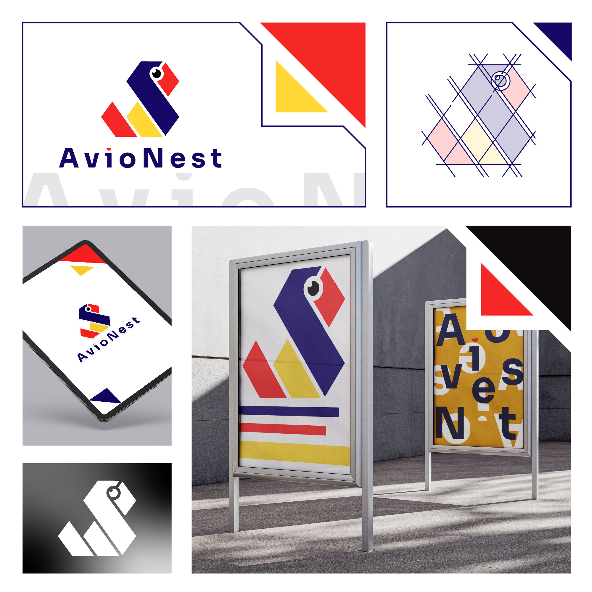 the Minimal Abstract Vibrant Logo: AvioNest bespoke branding bird logo branding business logo design colorful logo design corporate branding identity creative design logo logo design logo trends 2024 minimal logo design personal logo design pub logo design restaurant logo design trending logo design vector vibrant logo