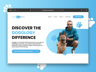 Dogology University Landing Page Design design dogtraining landingpage ui uiux webdesign