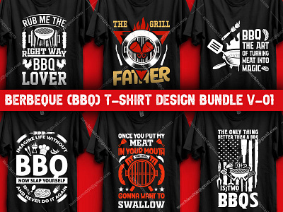 BBQ T-Shirt Design Bundle V-01- Barbeque t shirt design-Berbeque