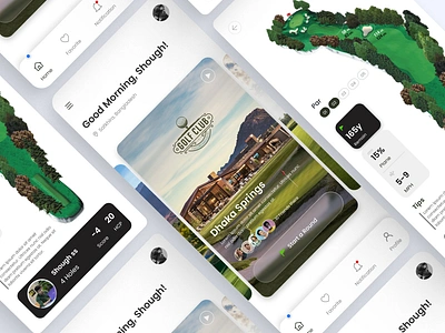 Golf Tracking App app app ui application golf golf app golf tracking golf tracking app golf tracking ui golf ui app golf ui website golf website golfing hero area design landing page design landing page ui trendy app ui ui ux design ui design website