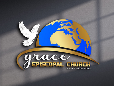 Grace Episcopal Church logo design 3d best christian logo business flyer christian church church logo church logo design church seal church seal logo grace episcopal church graphic design logo logo design minimalist logo ministry logo religious logo seal logo