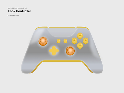 27. Graphic Design Challenge - an Xbox Controller 3d branding design golden illustration logo mobile design silver ui uichallenge ux uxdesigner uxui web design xbox xbox controller
