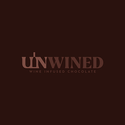 Unwined branding chocolate logo wine