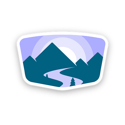 Dreamy Mountains Badge badge design graphic design inkscape vector