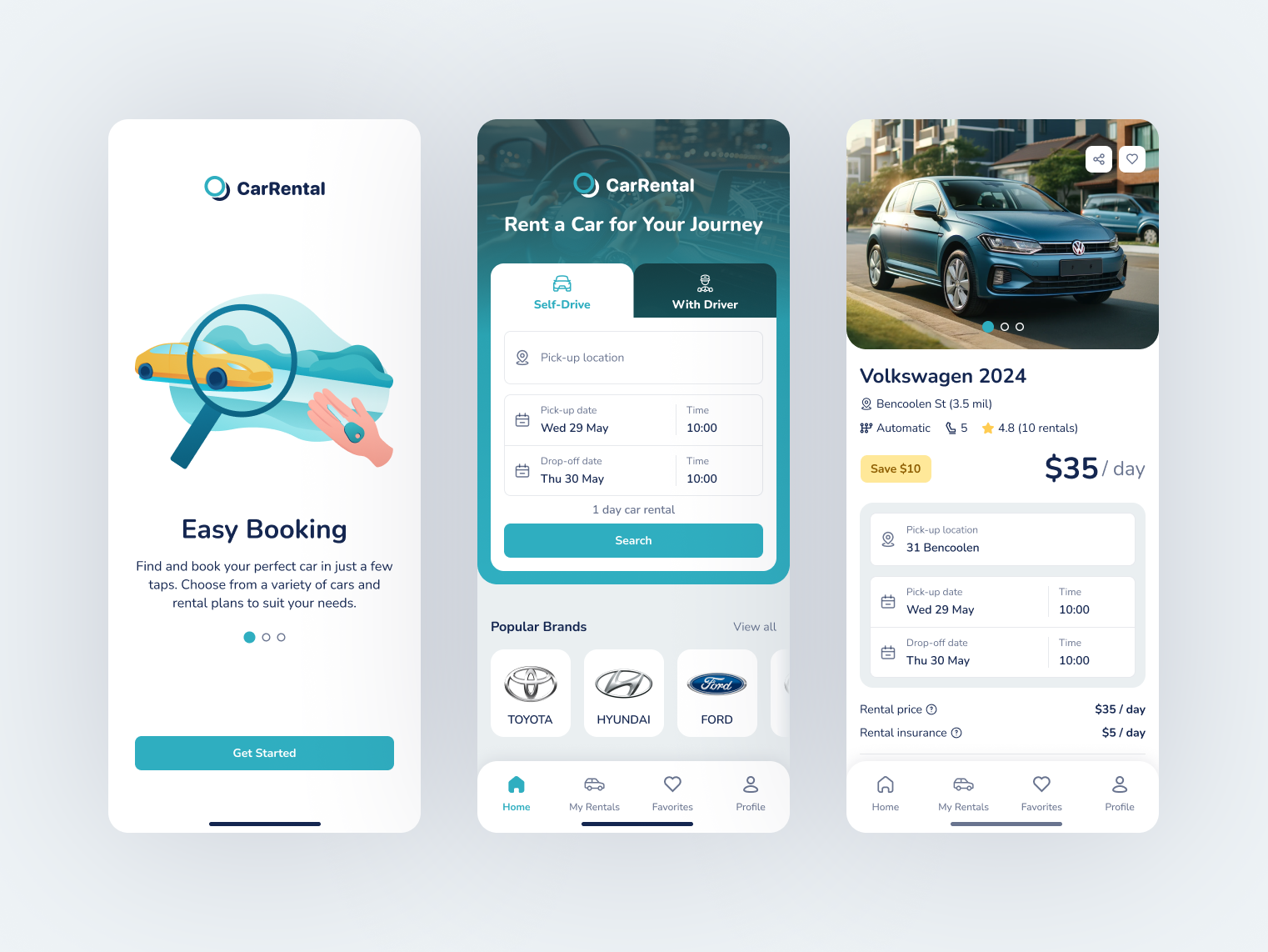 CarRental Mobile Application application car car rental mobile product rental rentals