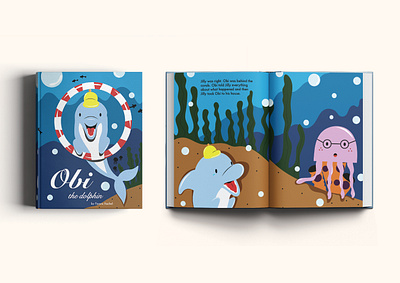 Obi the Dolphin graphic design illustration story book