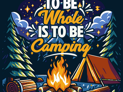 Camping graphic design graphic design illustration tshirt artwork vector graphic