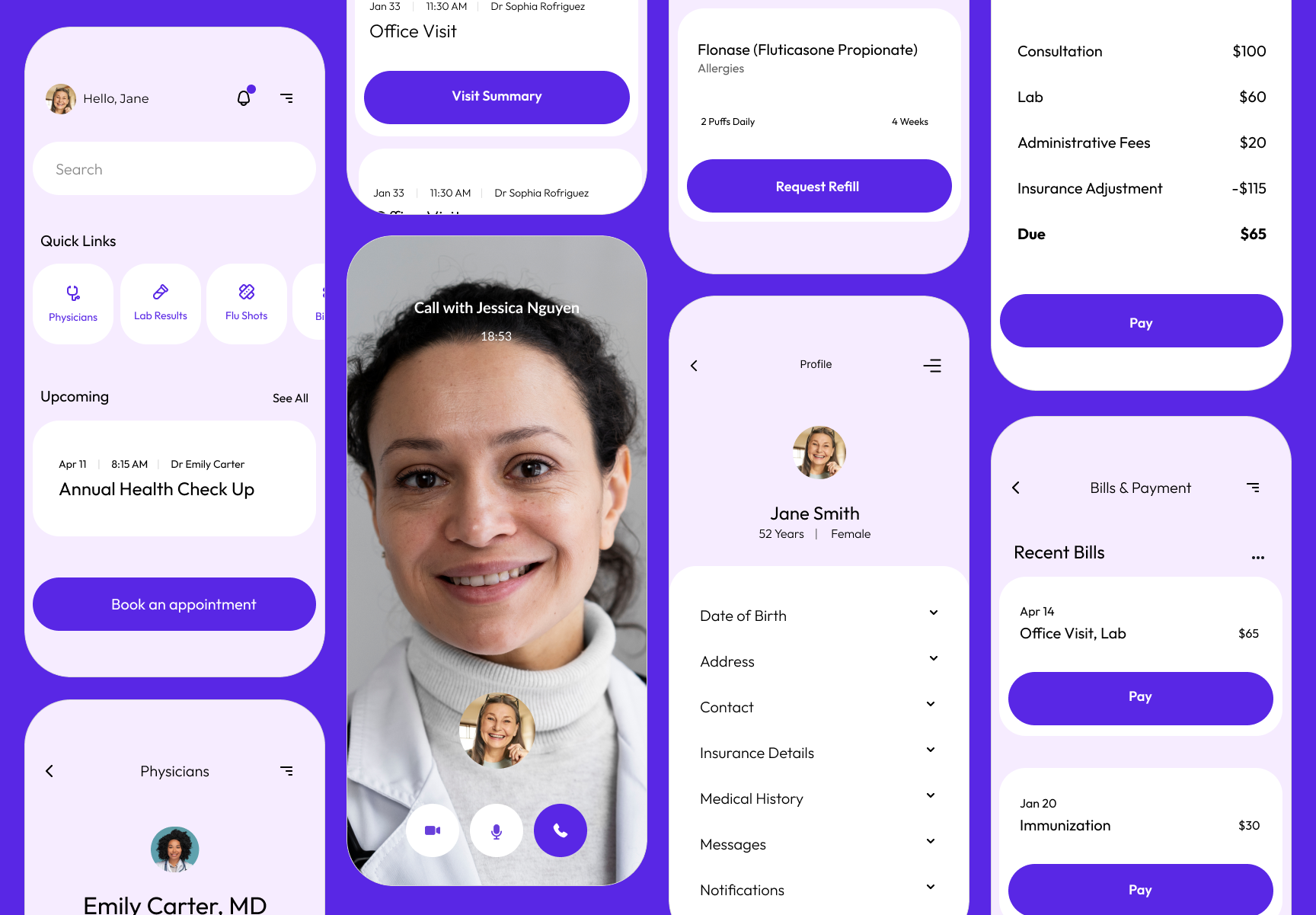 Patient Portal App mobile app design ui ux ux design